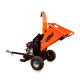 6 inch 15hp Gasoline Disc Wood Chipper and Shredder Self Gravity feed