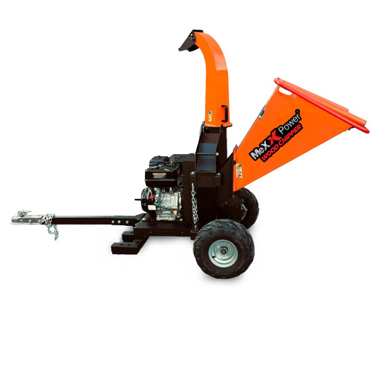 6 inch 15hp Gasoline Disc Wood Chipper and Shredder Self Gravity feed