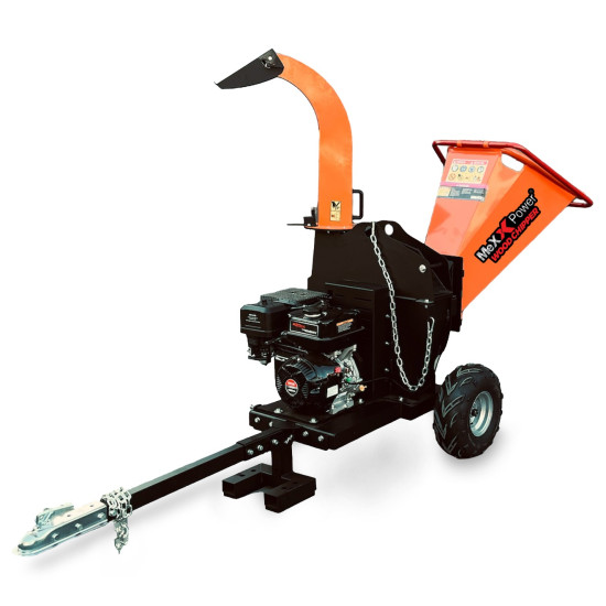 6 inch 15hp Gasoline Disc Wood Chipper and Shredder Self Gravity feed