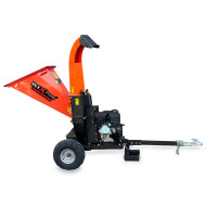 6 inch 15hp Gasoline Disc Wood Chipper and Shredder Self Gravity feed