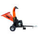 6 inch 15hp Gasoline Disc Wood Chipper and Shredder Self Gravity feed