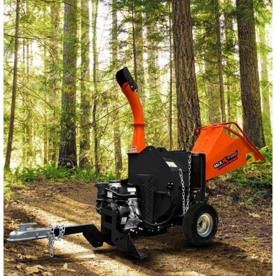 6 inch Honda GX390 Hydraulic Gasoline Flywheel / Disc Wood Chipper and Shredder 