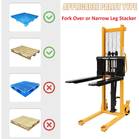 Semi Electric Pallet Stacker 1500 kg (3300 lbs) 138" Lift  Semi Electric Pallet Stacker 1500 kg (3300 lbs) 138" Lift