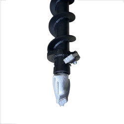 6" Auger Bit Post Hole Digger, Earth Auger – 48" Length, 2" Hex Drive Connection for  Skid Steers, Backhoes & Excavators