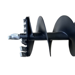 18" Auger Bit Post Hole Digger, Earth Auger – 48" Length, 2" Hex Drive Connection for  Skid Steers, Backhoes & Excavators