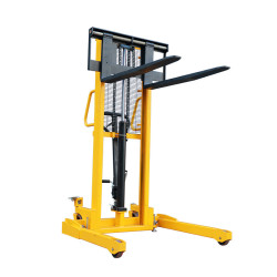 CTD-1016 Manual Hydraulic Straddle Stacker – 1000kg Capacity, 63" Lift, Wide Leg Design CTD-1016 Manual Hydraulic Straddle Stacker – 1000kg Capacity, 63" Lift, Wide Leg Design
