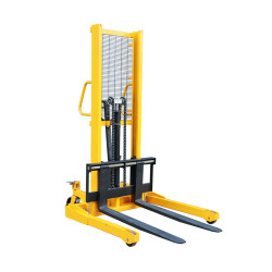 CTD-1016 Manual Hydraulic Straddle Stacker – 1000kg Capacity, 63" Lift, Wide Leg Design CTD-1016 Manual Hydraulic Straddle Stacker – 1000kg Capacity, 63" Lift, Wide Leg Design