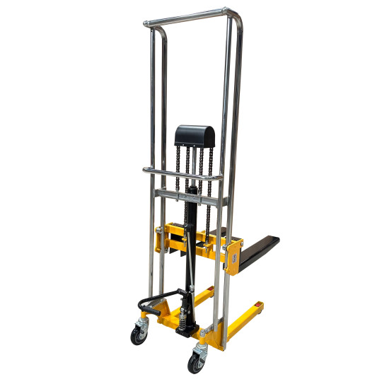 Manual Pallet Stacker Platform lift height 67" inch 880 Lb. Capacity