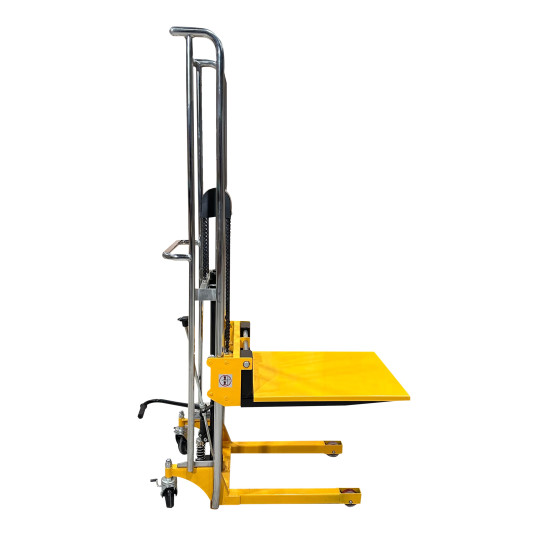 Manual Pallet Stacker Platform lift height 67" inch 880 Lb. Capacity