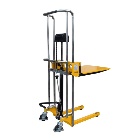 Manual Pallet Stacker Platform lift height 67" inch 880 Lb. Capacity