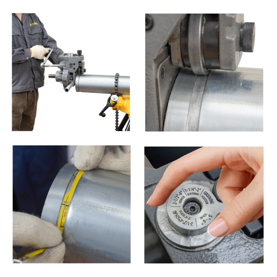 Mexx Power MEX-975 Combo Roll Groover 1-1/4" – 6" for RIDGID 300 Power Drive | Manual & In-Air Pipe Grooving Machine