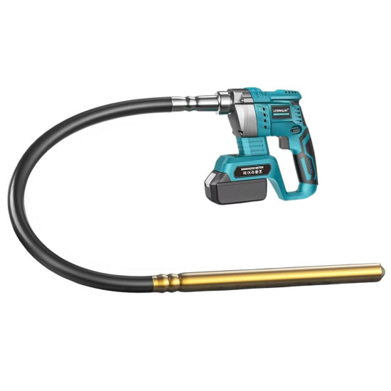 Mexx Power Cordless Concrete Vibrator with Lithium Battery &  Poker Shaft